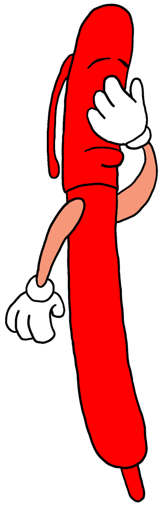 Clipart pencil character. Red crayon clip art
