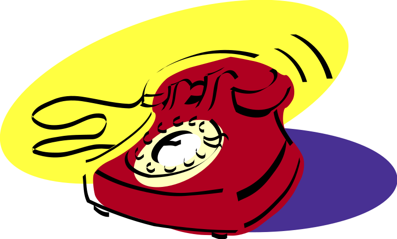 clipart happy phone call