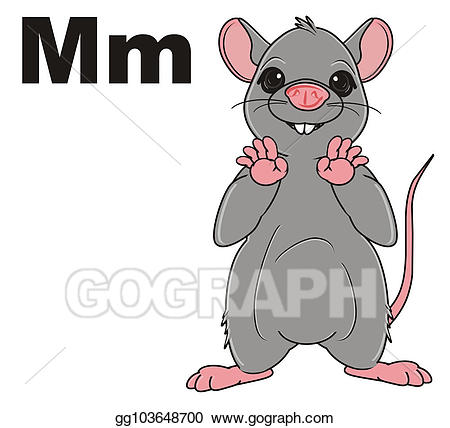 Clipart rat little mouse. Stock illustration happy drawing