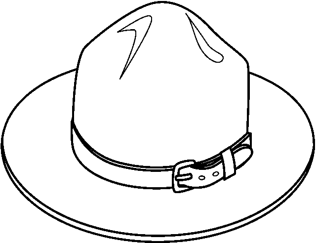 clipart hat black and white