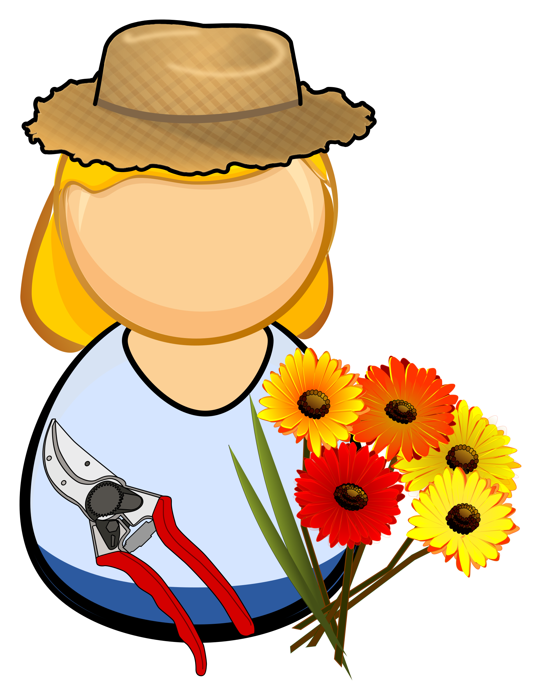 clipart hat flower