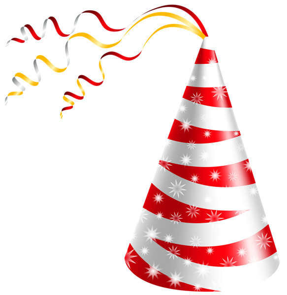 streamers clipart party hat