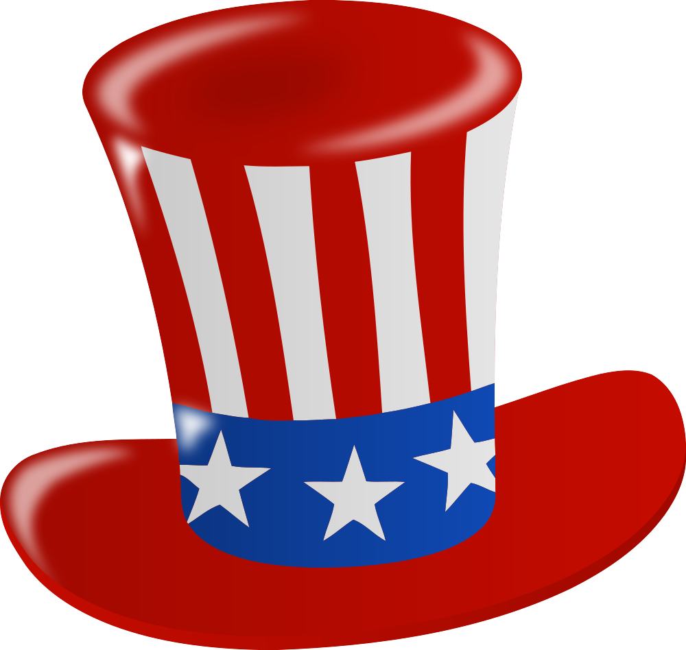 usa clipart top hat