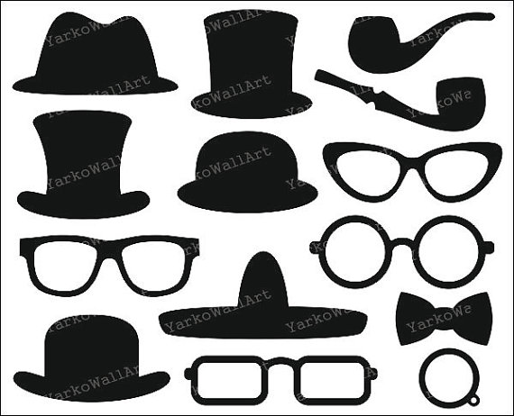 Clipart hat little man. Top clip art glasses
