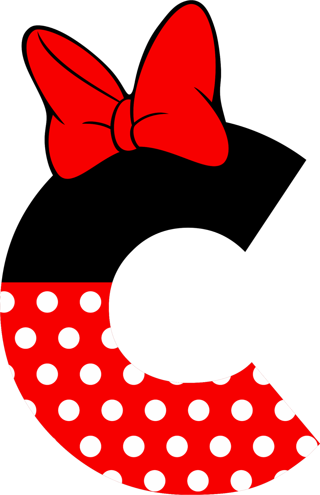 letter clipart minnie mouse