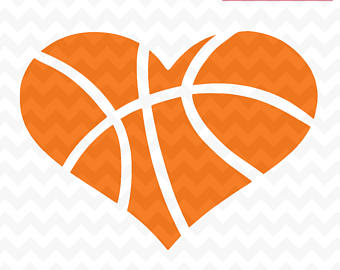 heart clipart basketball