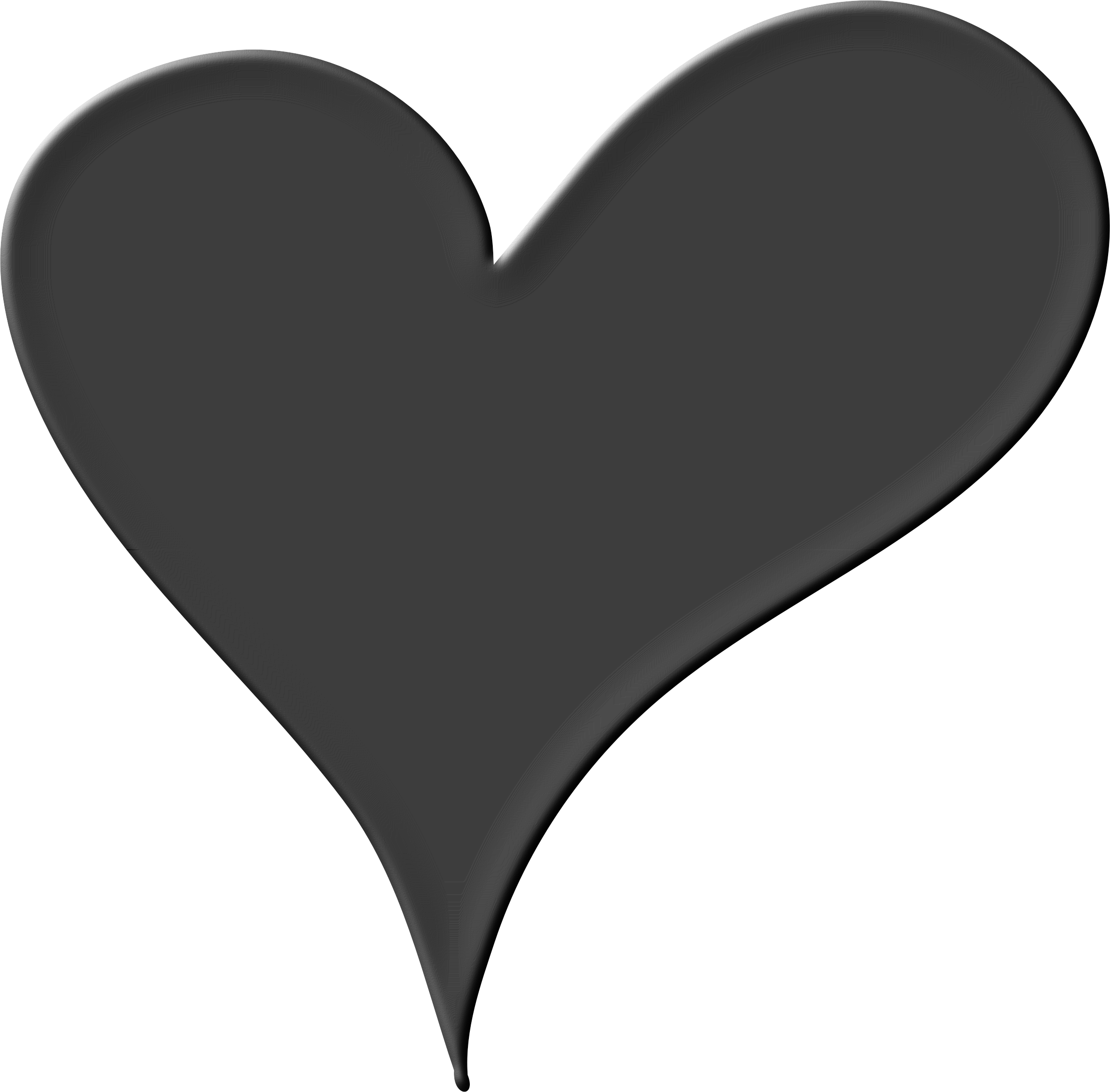 clipart heart black and white