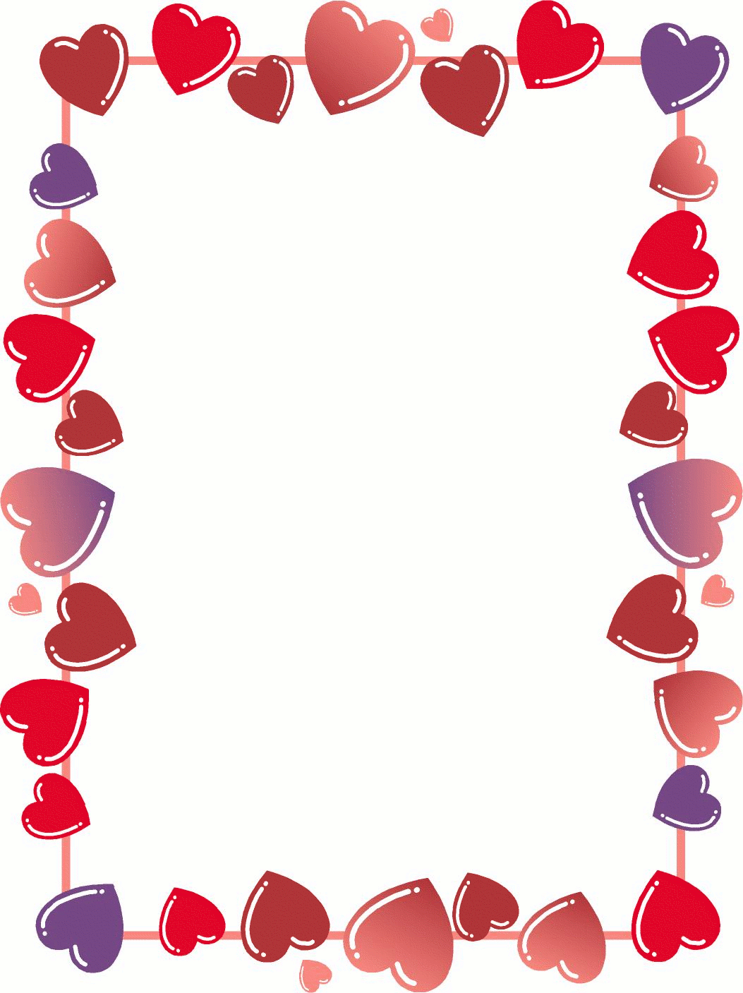 Heart clipart borders. Free border for word