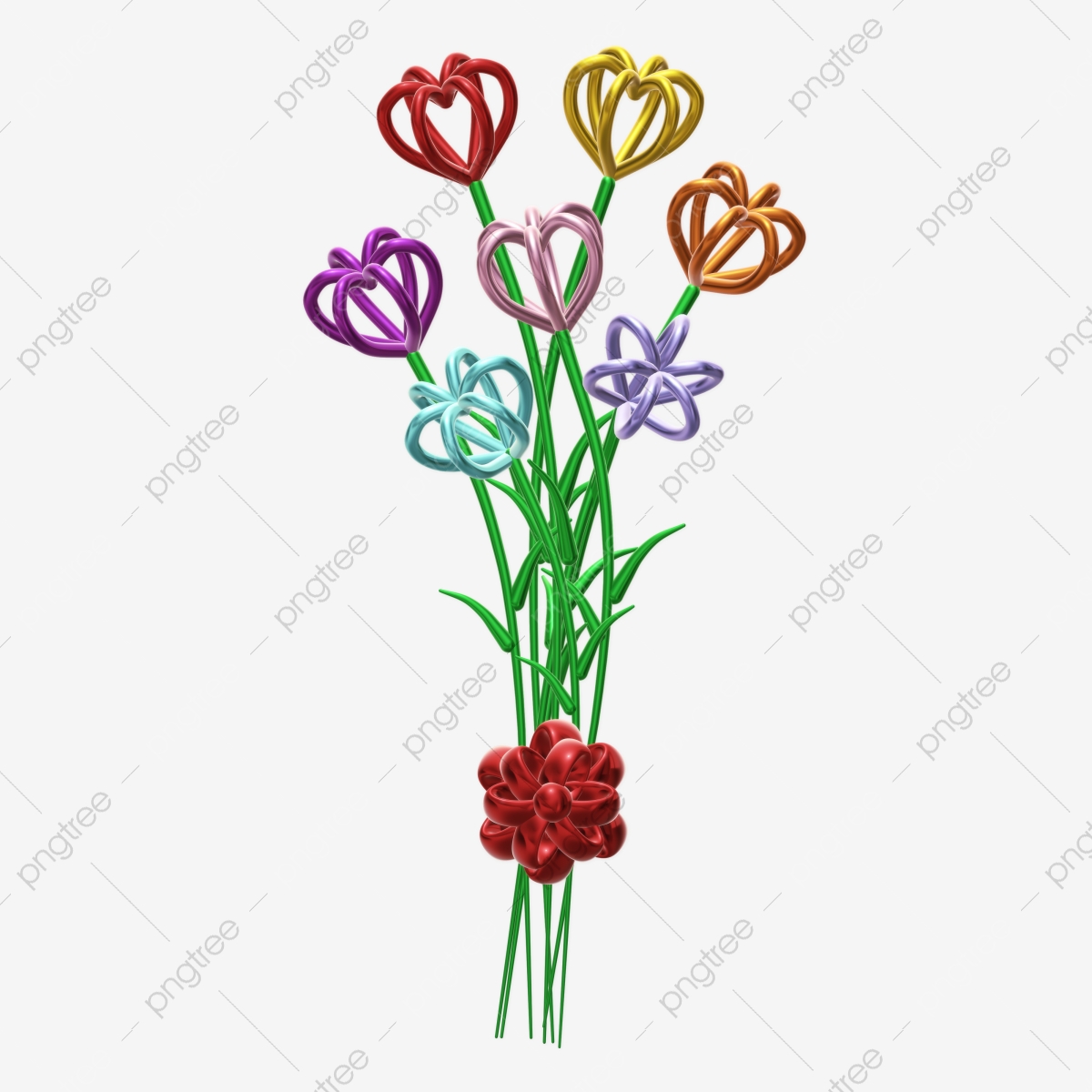 clipart hearts bouquet