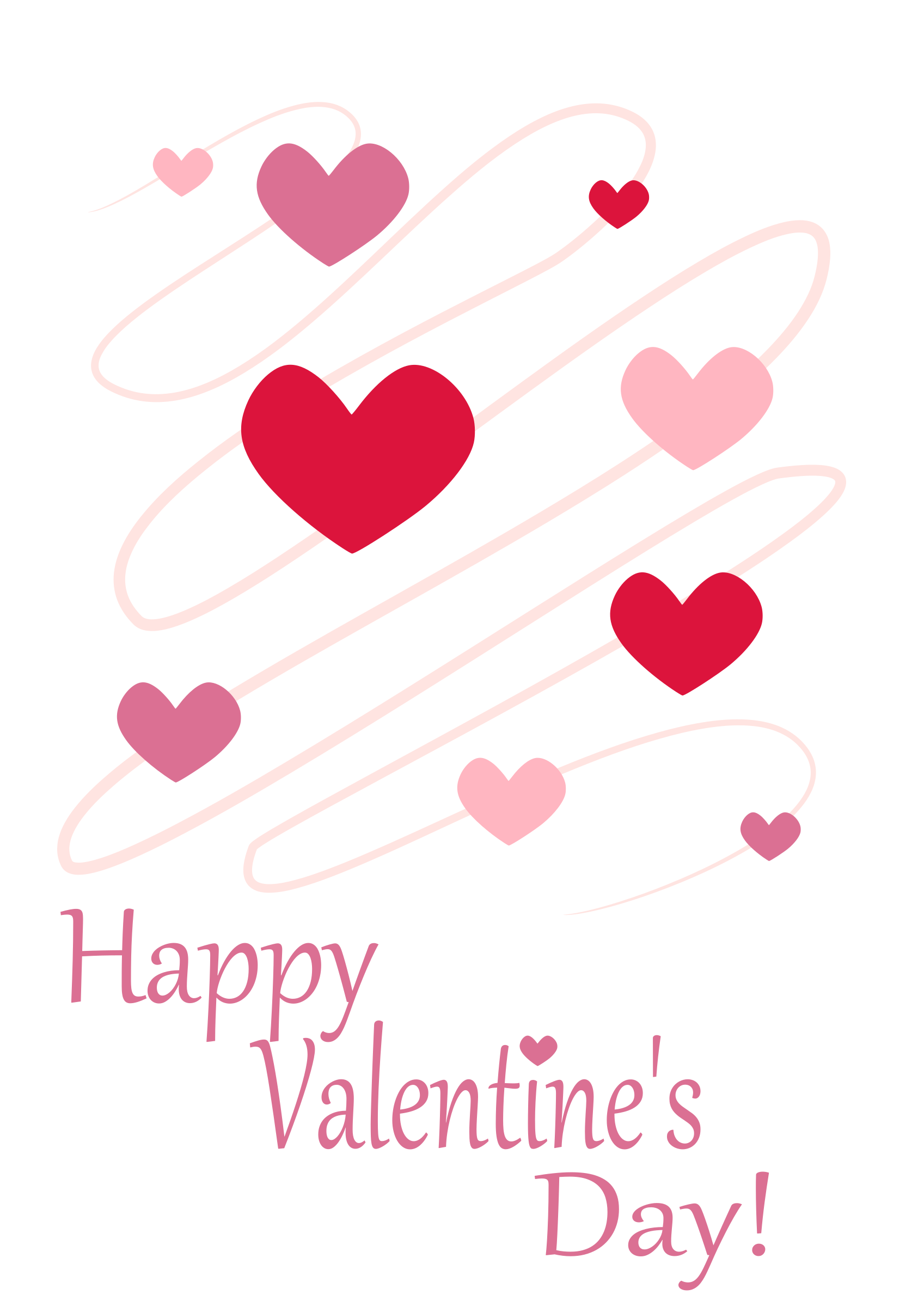 Valentine heart card big. Words clipart valentines
