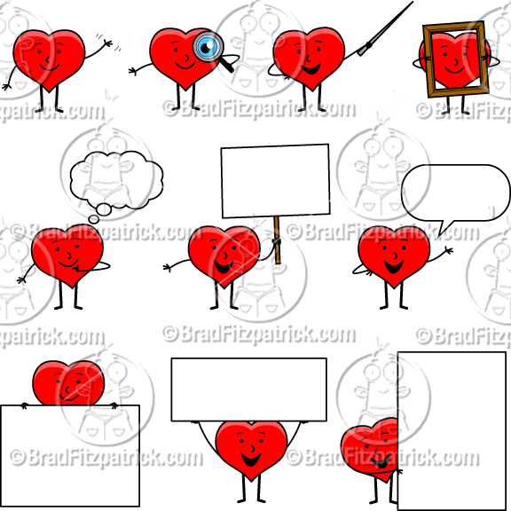 clipart heart character