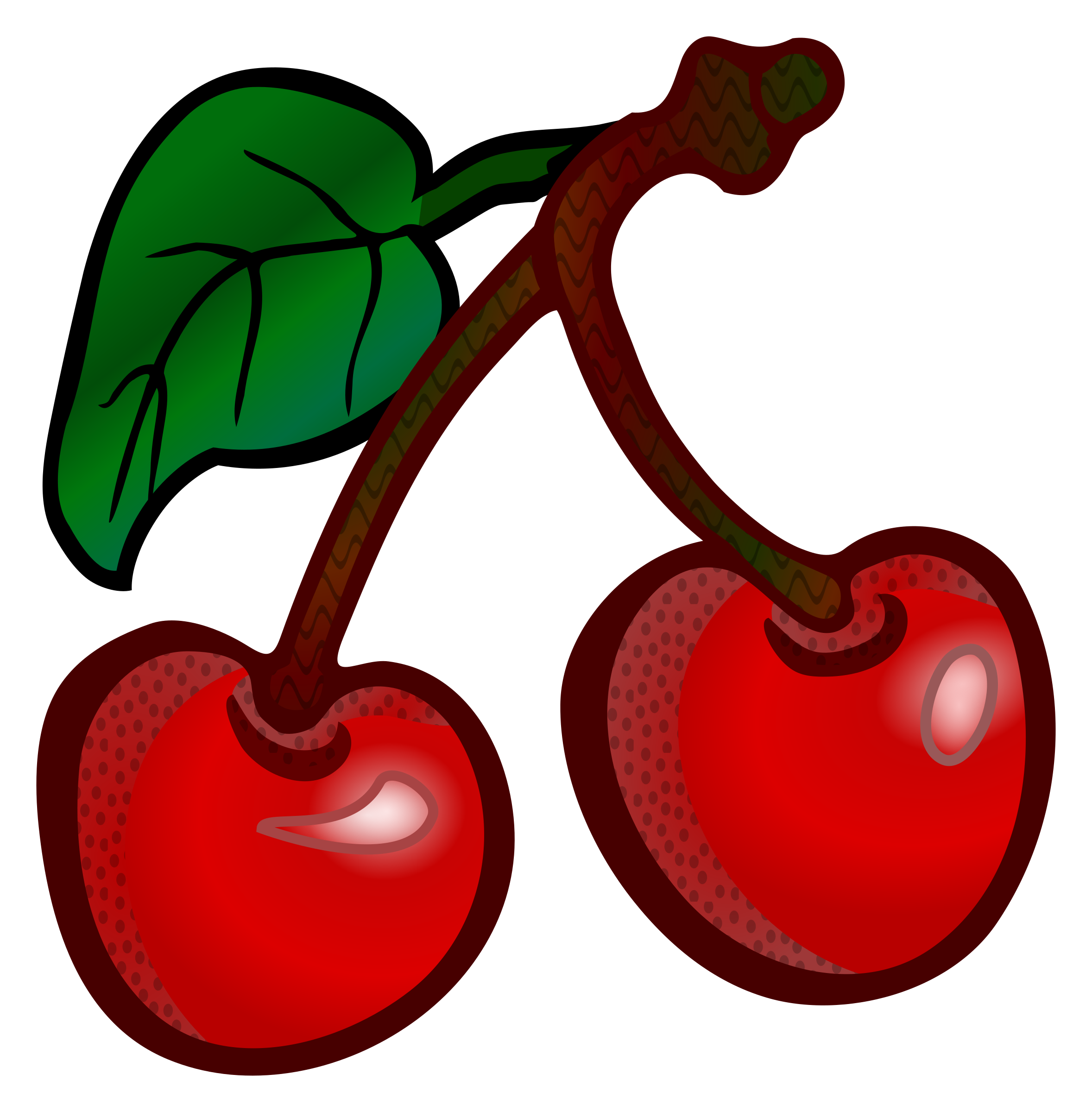 outline clipart cherry