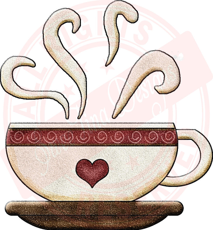 clipart heart coffee cup