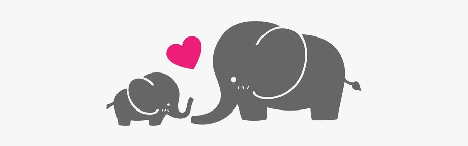 elephant clipart heart