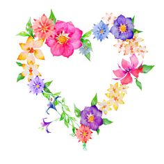 clipart hearts flower