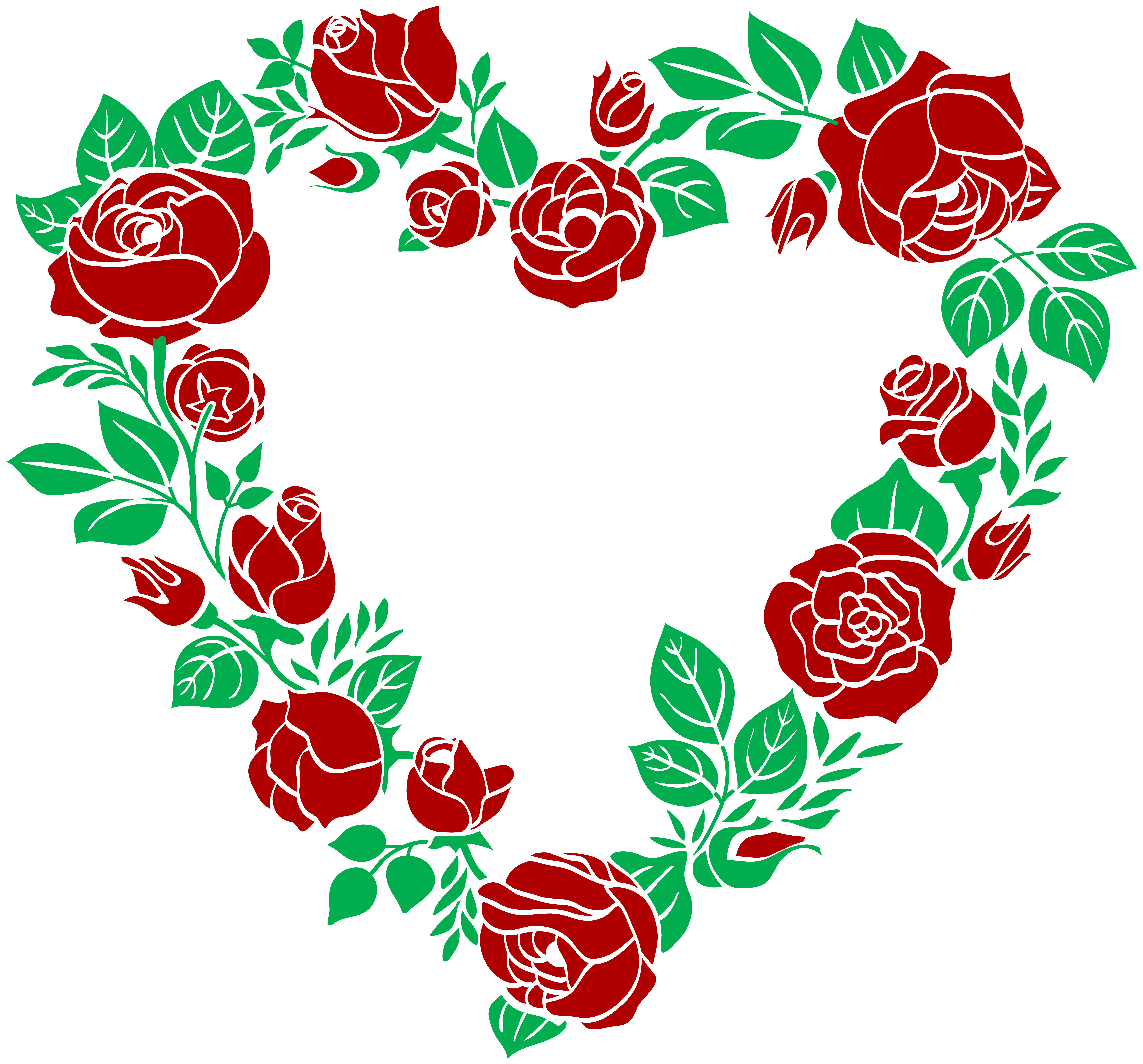 Clipart rose heart. Red border png clip
