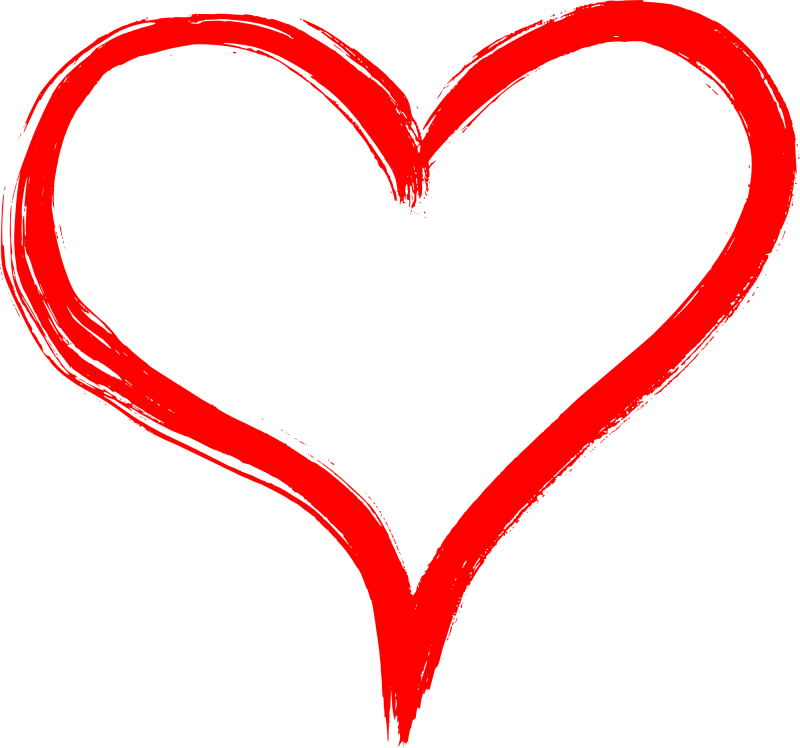 clipart heart hand drawn