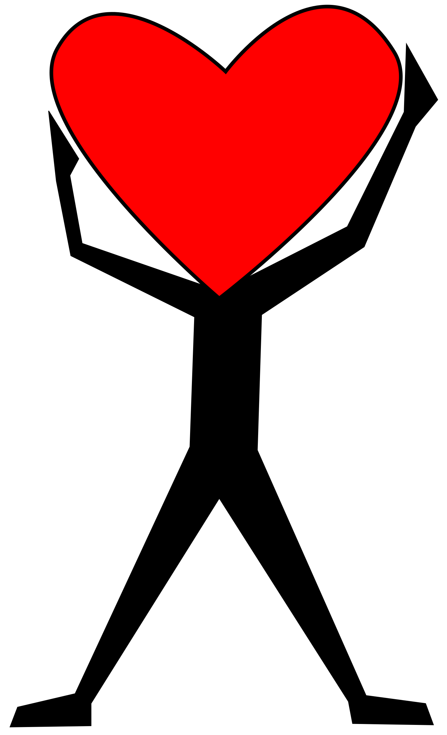 clipart heart person
