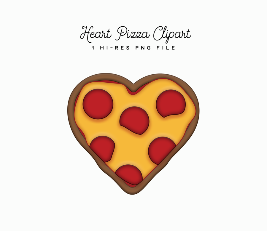 pizza clipart heart