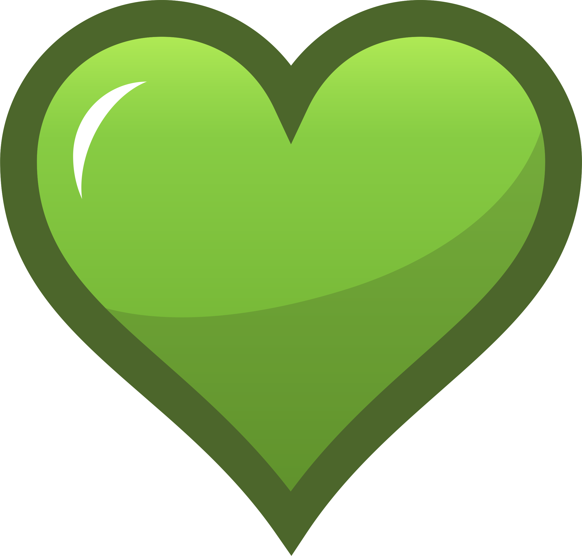Clipart hearts icon. Green heart big image