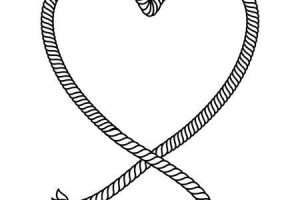 heart clipart rope