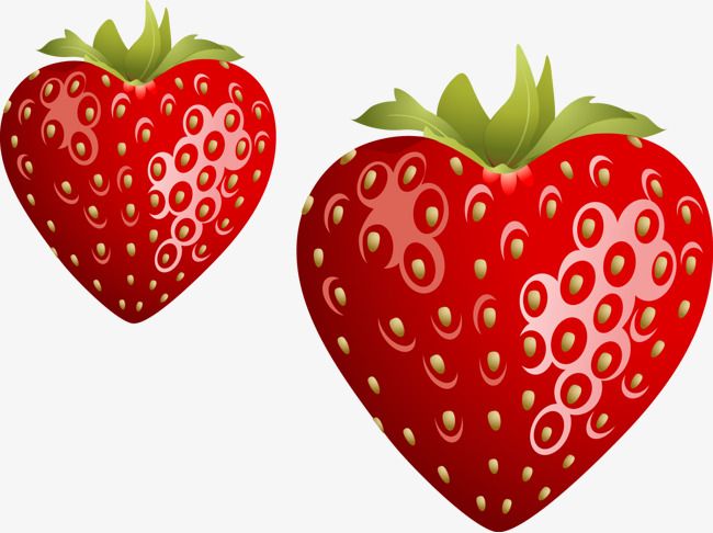 strawberries clipart heart