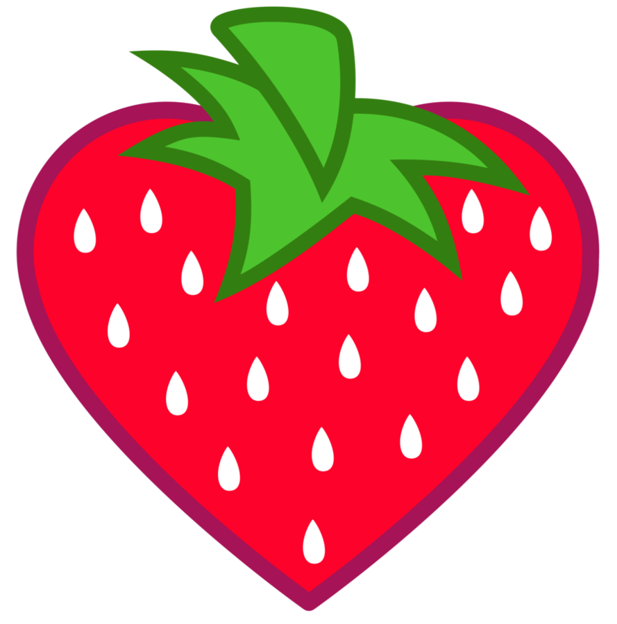 clipart heart strawberry