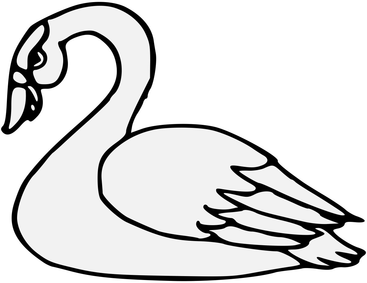 clipart lake swan