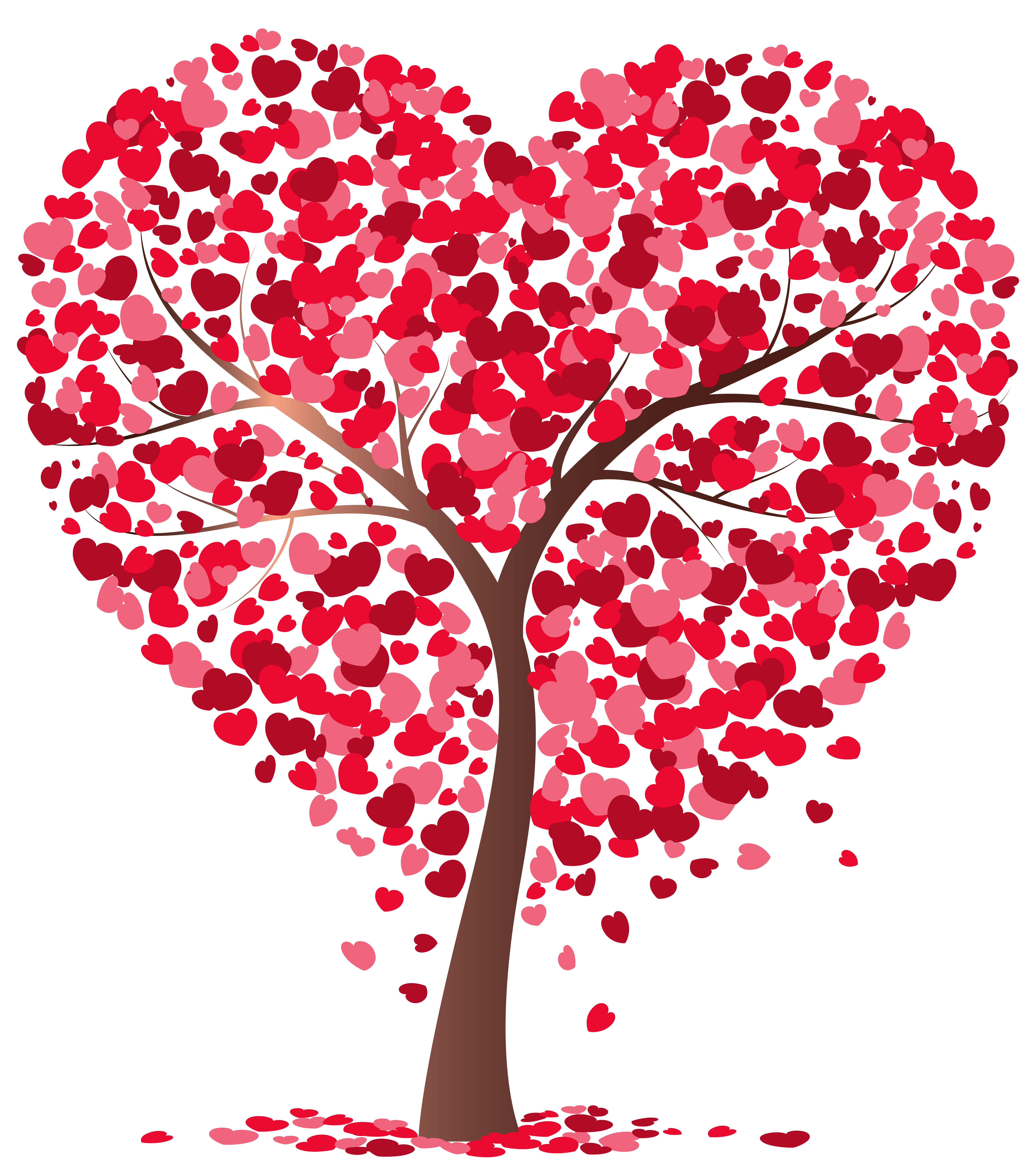 Heart transparent png image. Valentine clipart tree