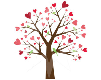 clipart trees heart