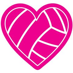 clipart heart volleyball