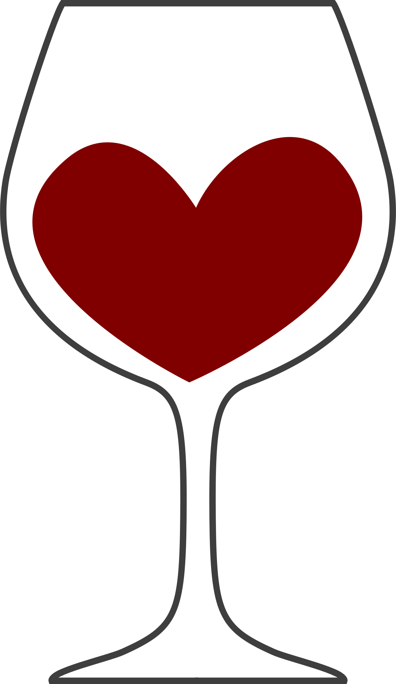 clipart heart wine