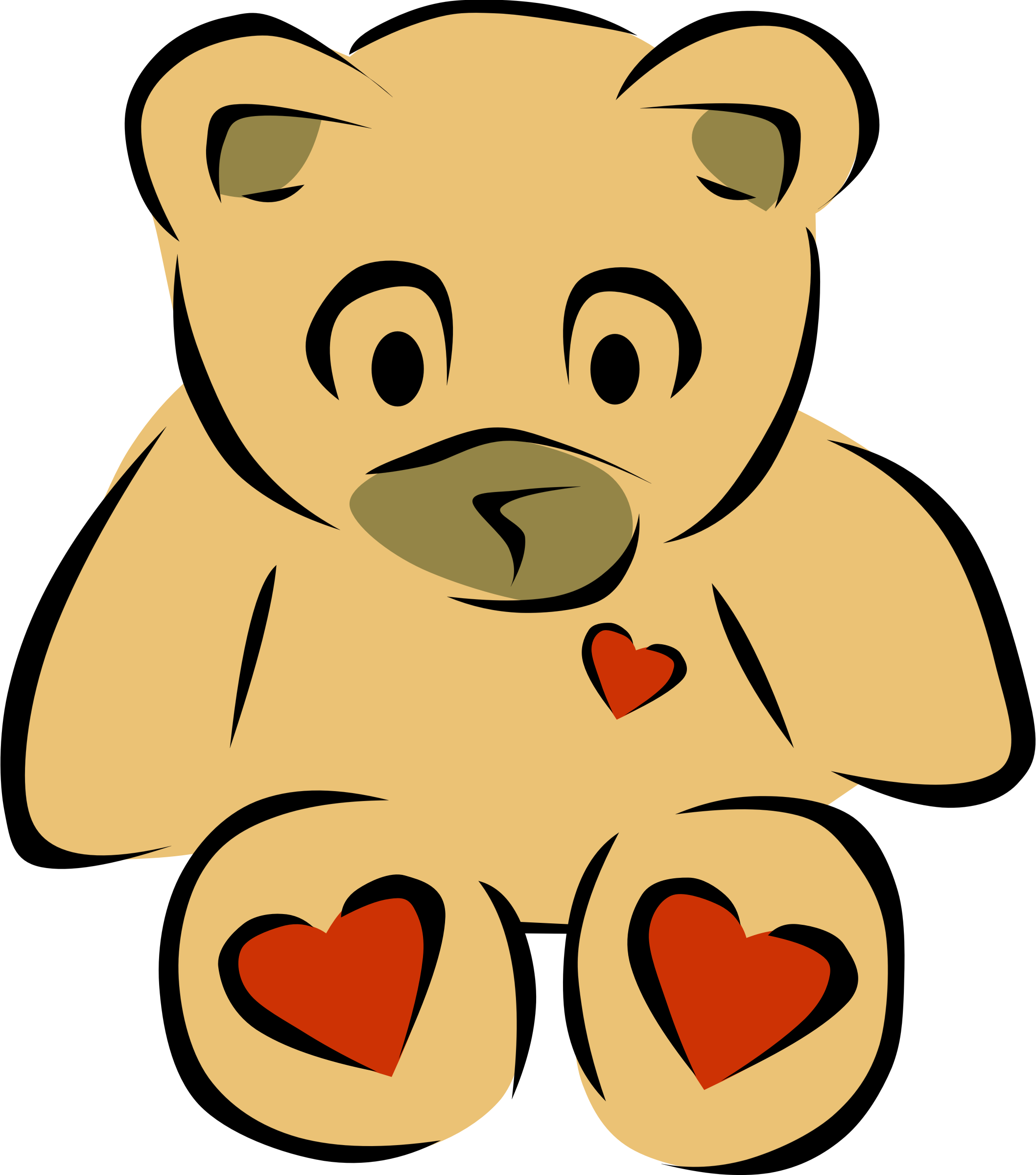 Clipart hearts bear. Teddy with big image