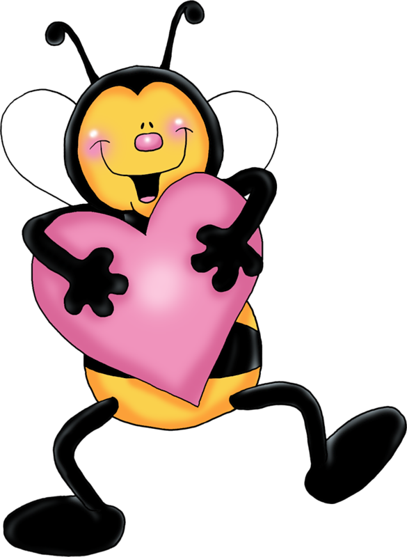 clipart hearts bee
