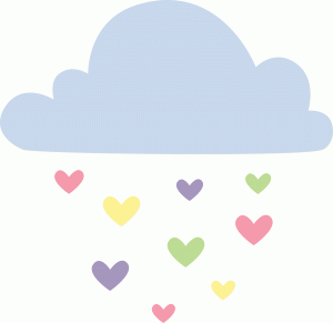 hearts clipart cloud