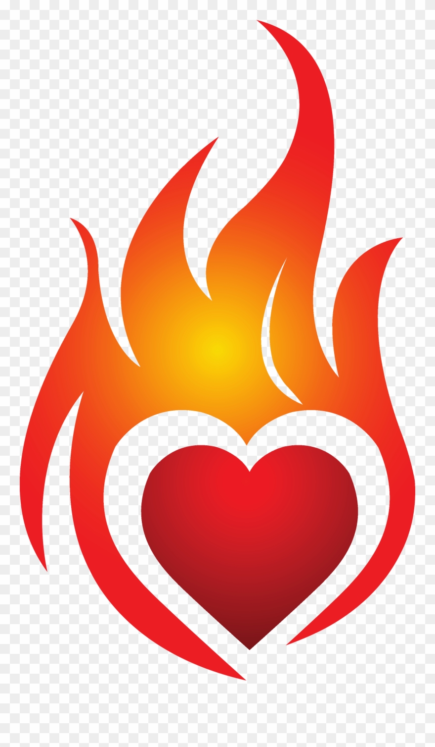 fire clipart heart