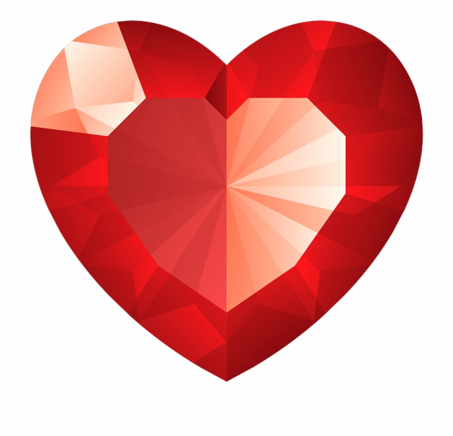 Diamond heart red png. Clipart hearts gem