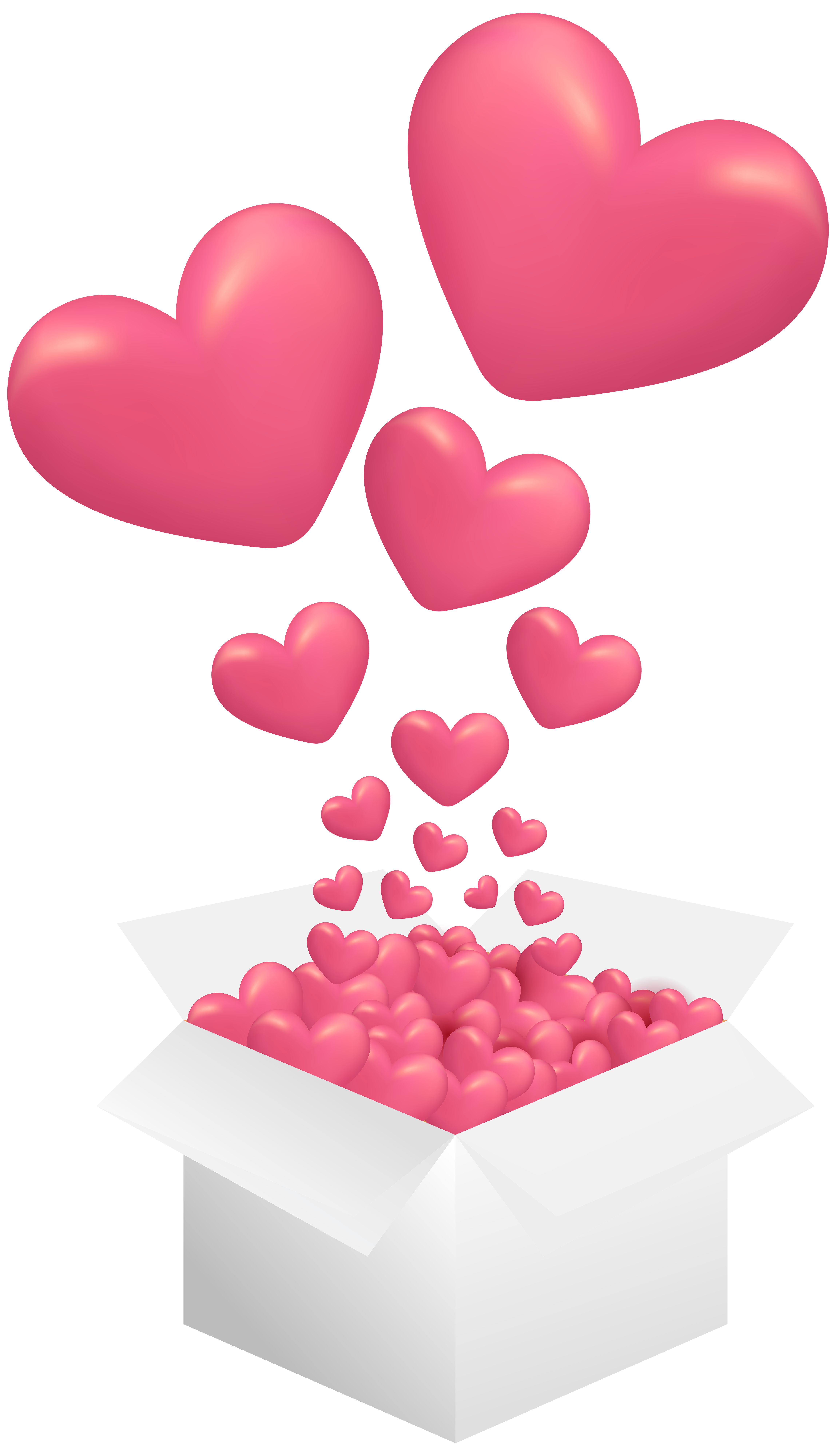 With hearts clip art. Valentine clipart box