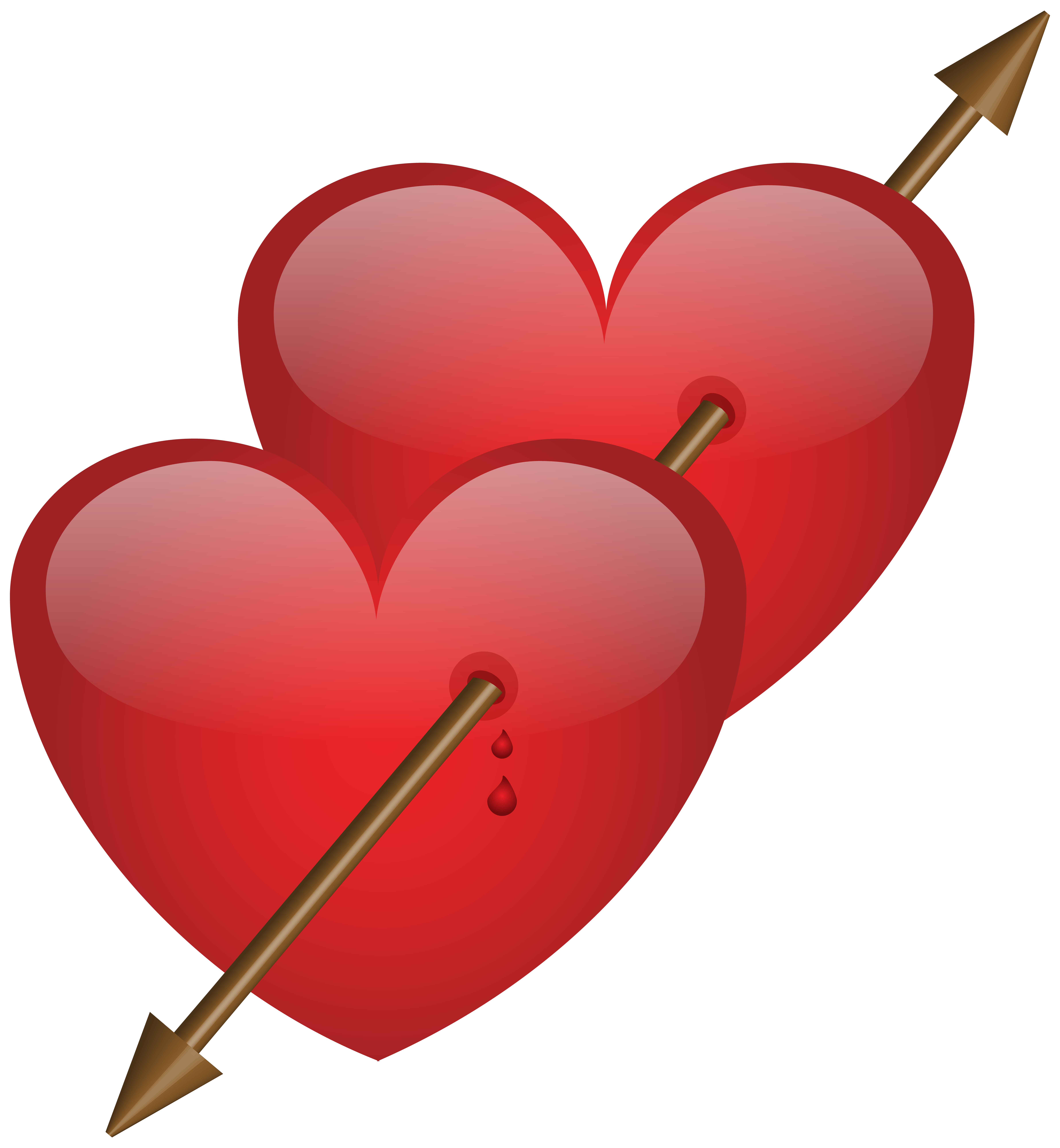 With arrow clip art. Two hearts png