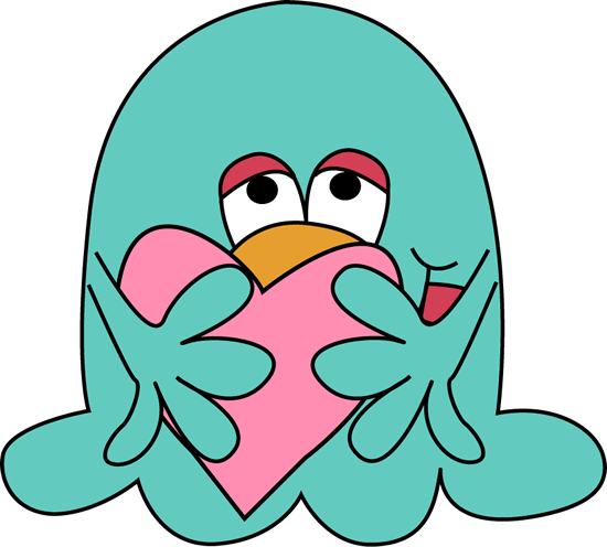 clipart hearts monster