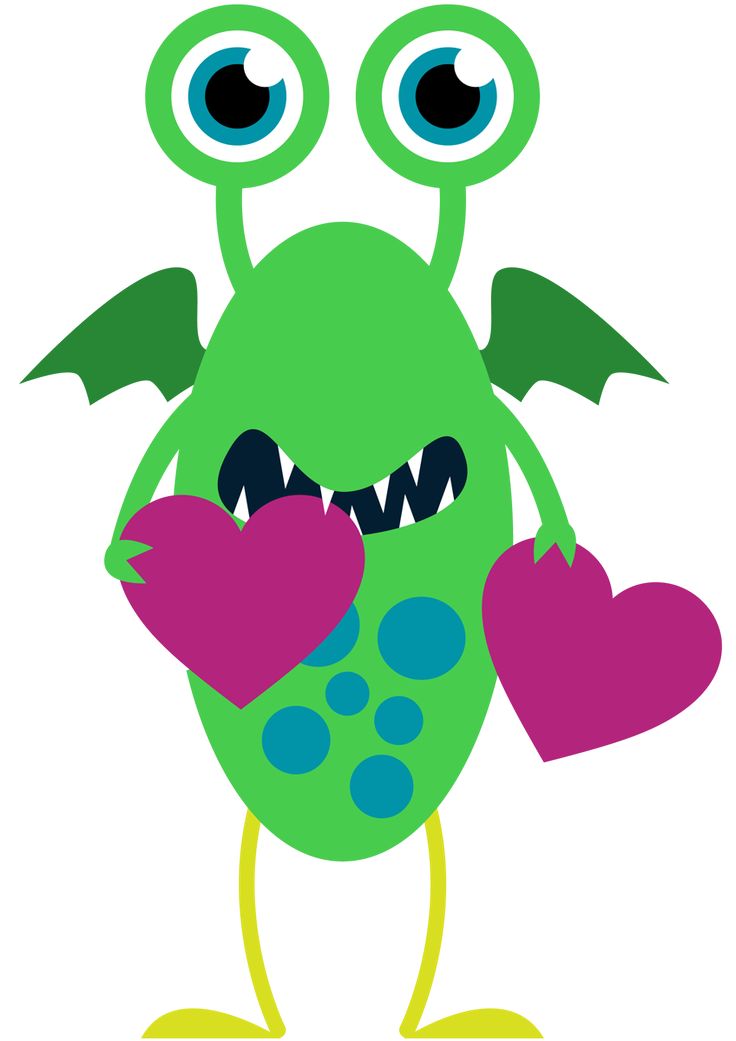 hearts clipart monster