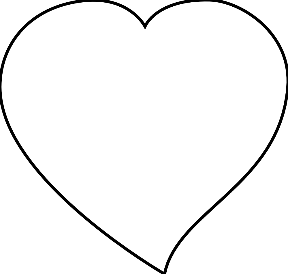 outline clipart heart