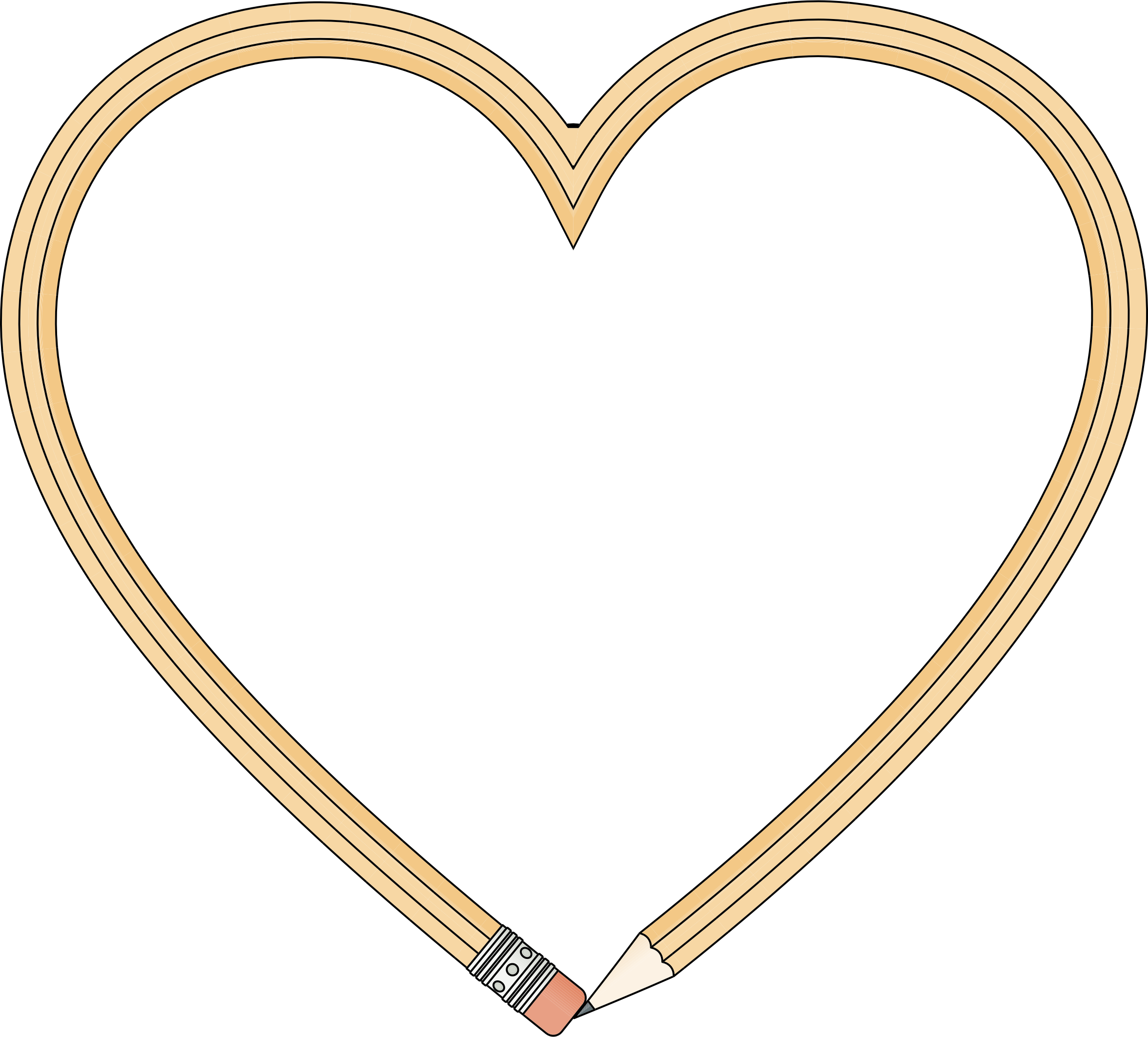 Pencils clipart valentine. Pencil heart and in