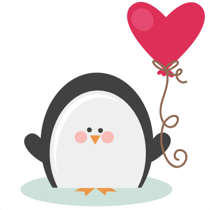 clipart penguin valentine