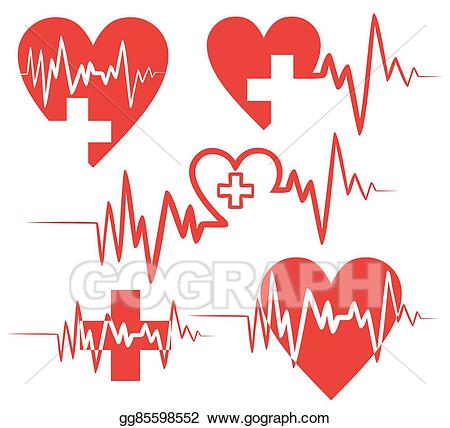 clipart hearts pulse