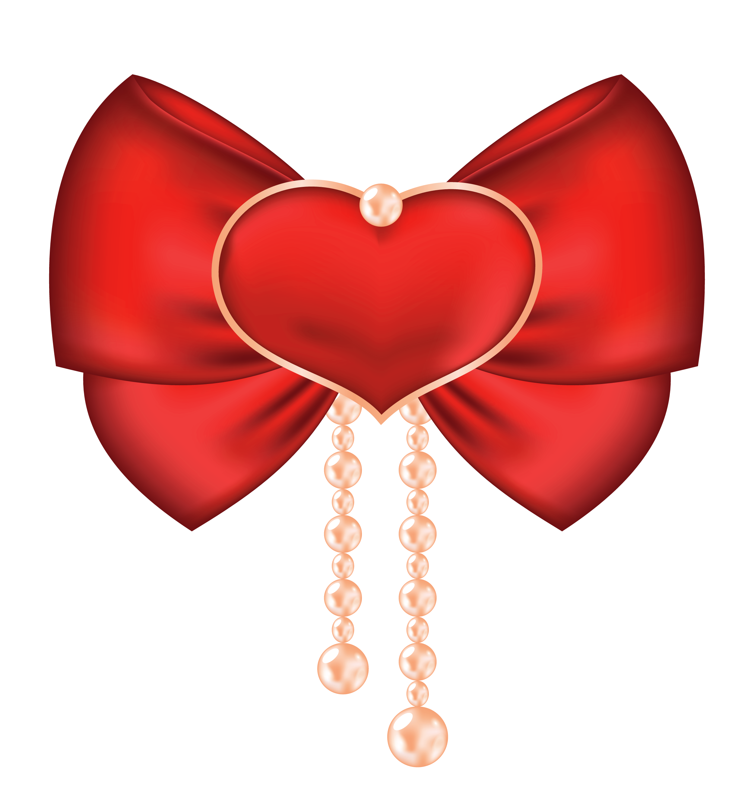 clipart hearts ribbon