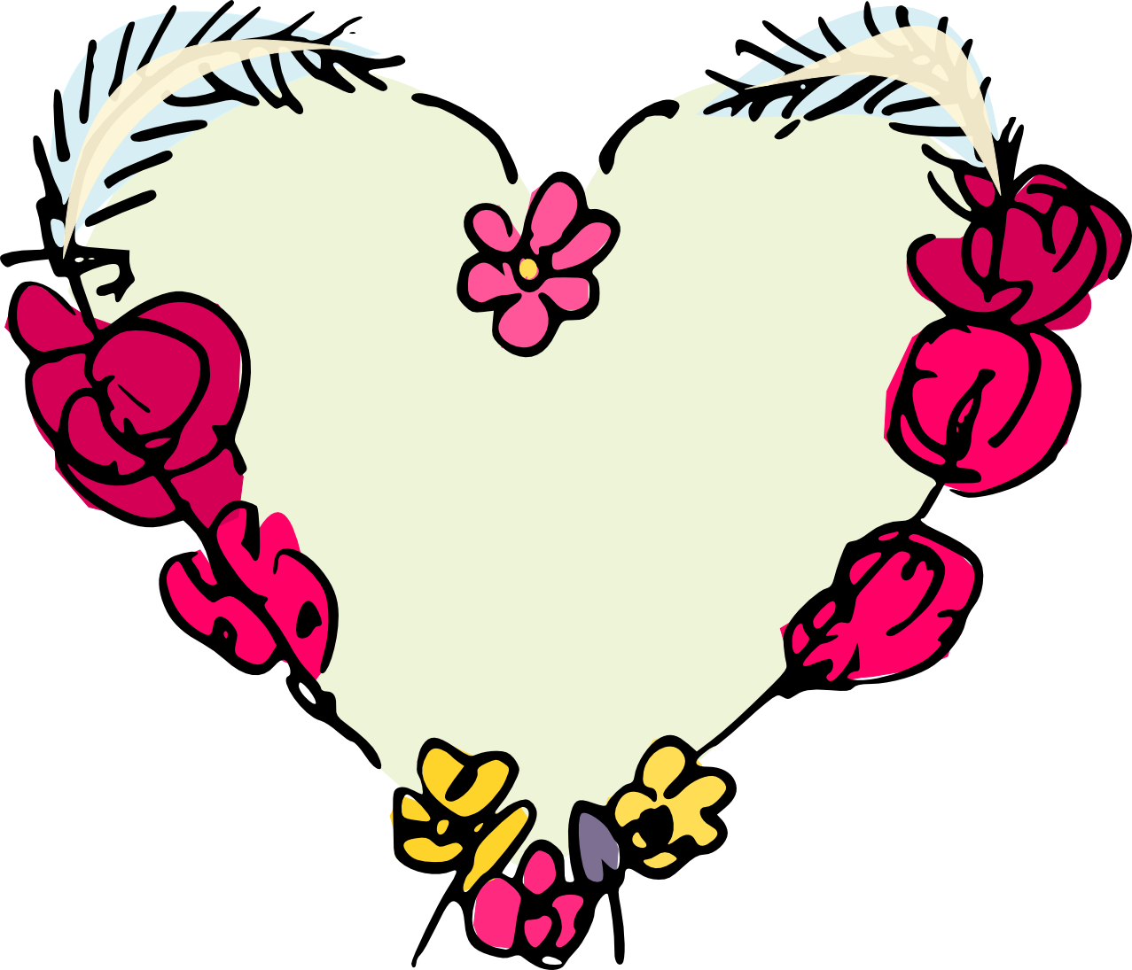 Free digital scrapbooking embellishment. February clipart many heart