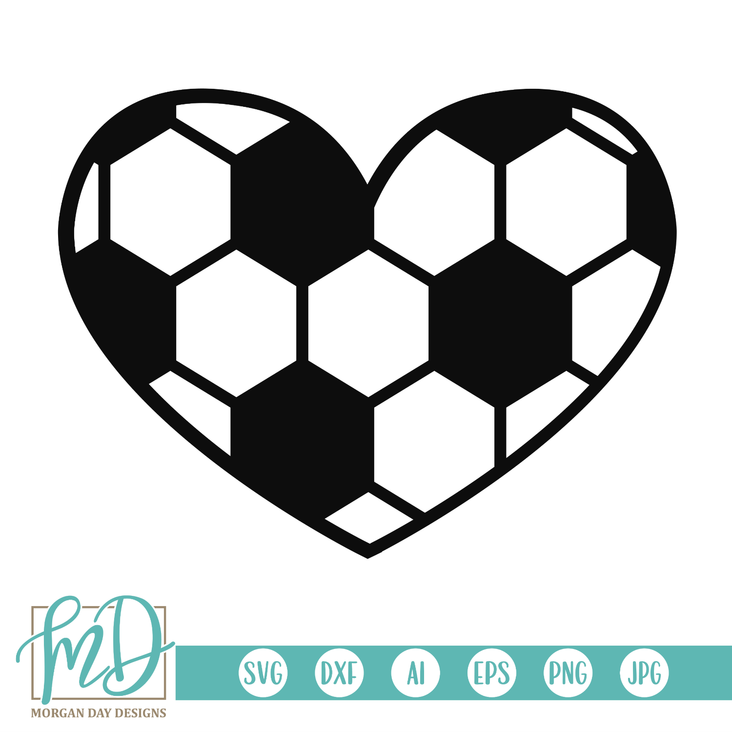 clipart hearts soccer