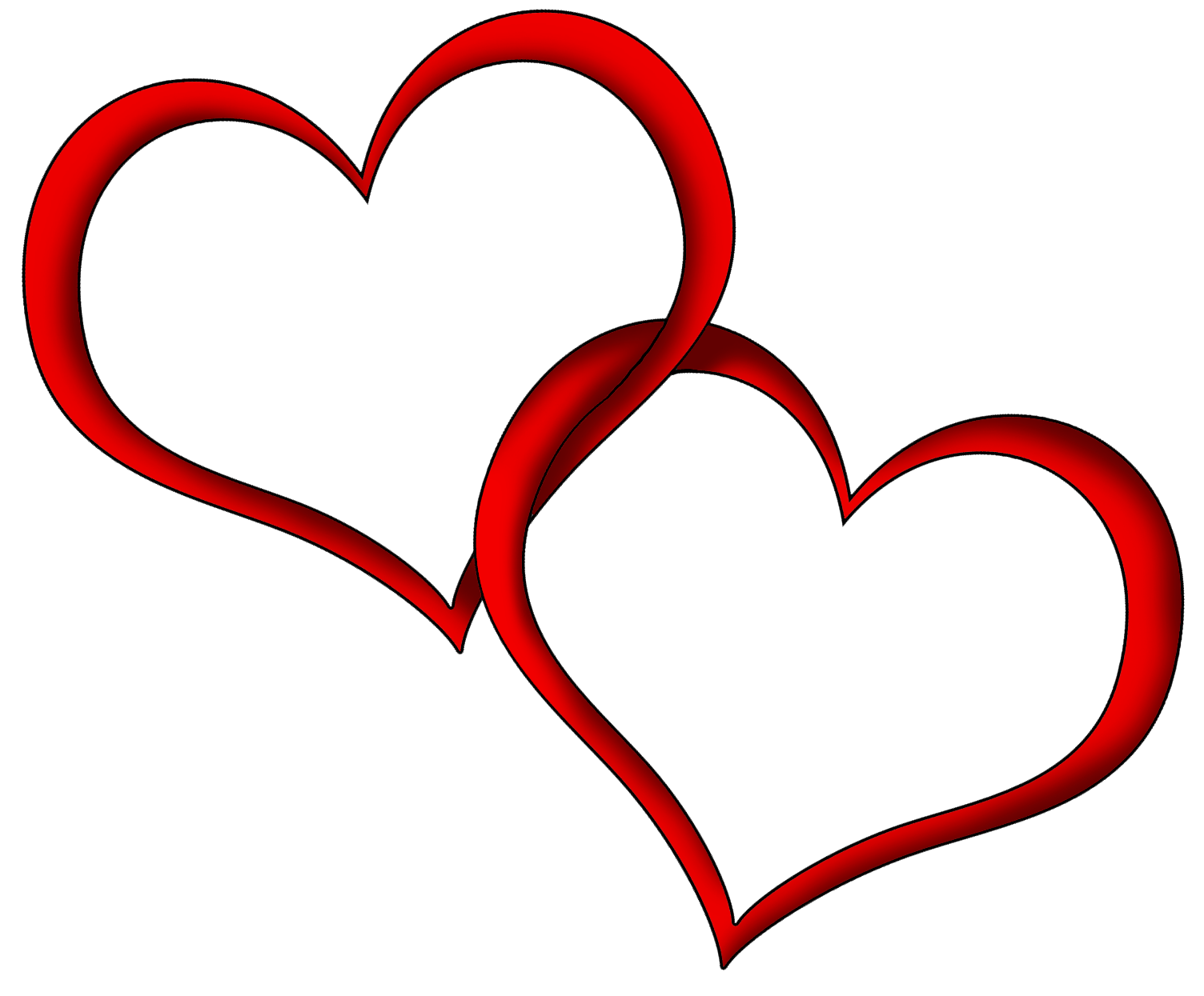 Hearts png. Transparent red clipart 