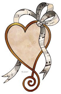 Sheet music free biege. Clipart hearts vintage